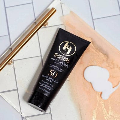Black Girl Sunscreen Make it Hybrid with Zinc and Lavender Sunscreen SPF 50 3 fl oz - Imperfect Container